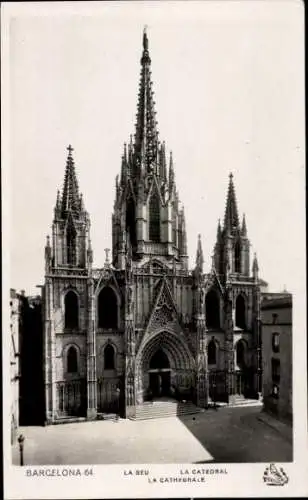 Ak Barcelona Katalonien Spanien, Kathedrale