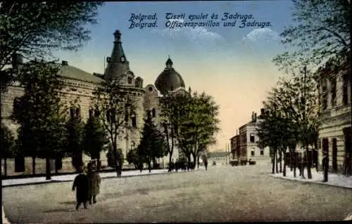 Ak Beograd Belgrad Serbien, Offizierspavillon, Zadruga