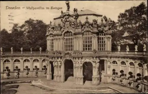 Ak Dresden Altstadt, Königlicher Zwinger, Wallpavillon