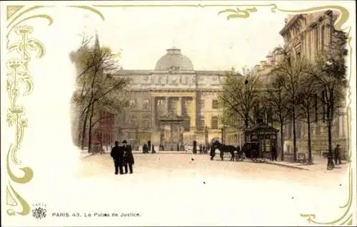 Passepartout Ak Litho Paris, Palais de Justice