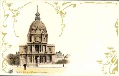 Ak Litho Paris VII, Dome des Invalides