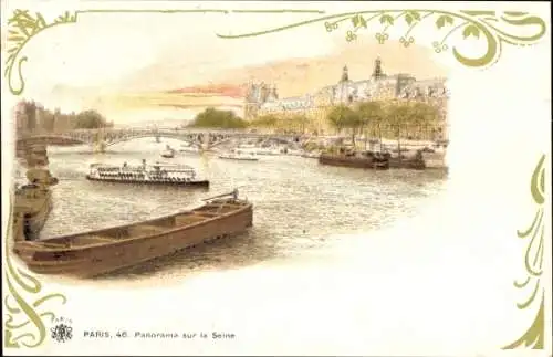 Ak Paris I Ile de la Cité, Panoramablick, Seine, Brücke, Stadt