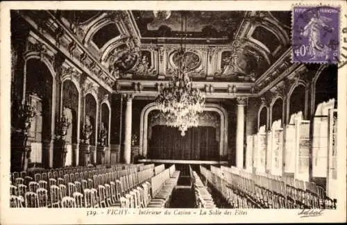 Ak Vichy Allier, Inneres vom Kasino, Festsaal