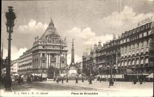 Ak Brüssel Brüssel, Place de Brouckère