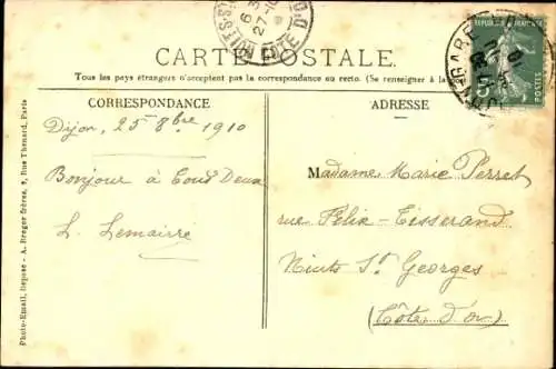 Ak Dijon Côte d'Or, Statue des Unhöflichen