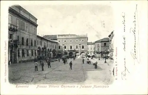 Ak Ravenna Emilia Romagna, Piazza Vittorio Emanuele, Palazzo Municipale