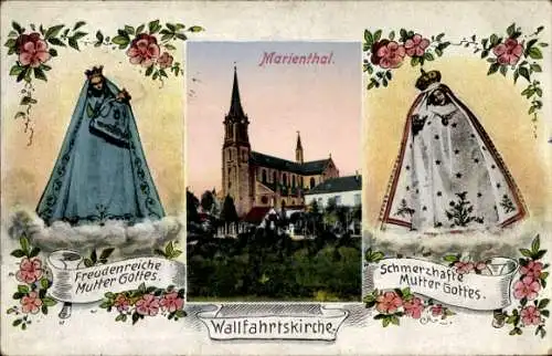 Ak Marienthal Haguenau Hagenau Elsass Bas Rhin, Wallfahrtskirche, Freudenreiche Mutter Gottes