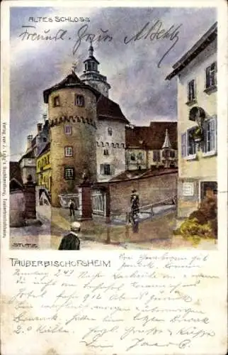 Künstler Litho Stutz, Tauberbischofsheim in Baden Württemberg, Altes Schloss