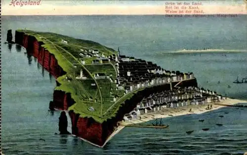 Ak Nordseeinsel Helgoland, Gesamtansicht, Gedicht