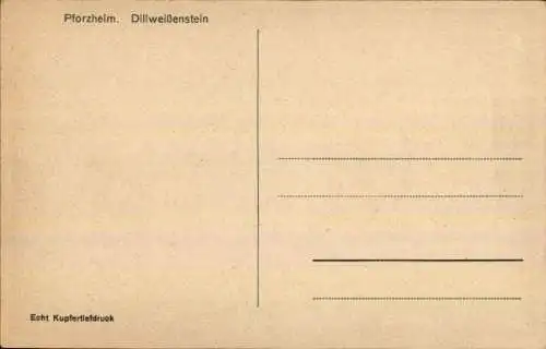 Ak Dillweißenstein Pforzheim im Schwarzwald, Uferlandschaft