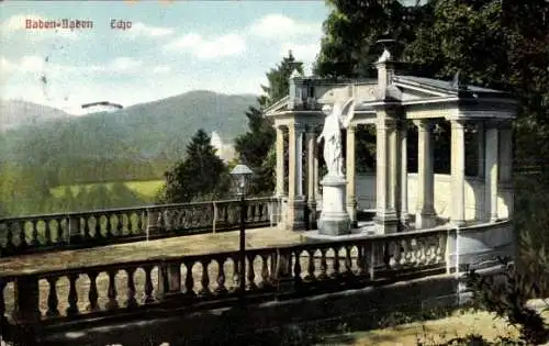 Ak Baden Baden am Schwarzwald, Echo, Statue