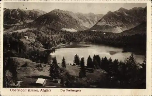 Ak Oberstdorf im Oberallgäu, Freibergsee, Panorama