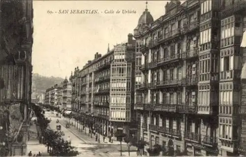 Ak Donostia San Sebastian Baskenland, Calle de Urbieta