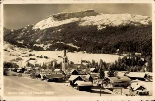 Ak Riezlern Mittelberg Vorarlberg, Ort im Winter