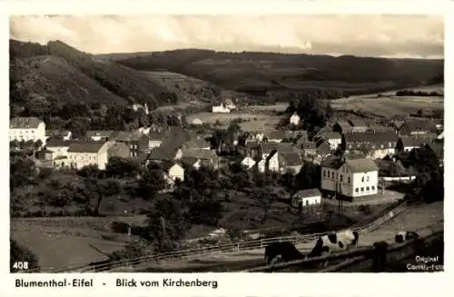 Ak Blumenthal Hellenthal Eifel, Blick vom Kirchenberg auf den Ort