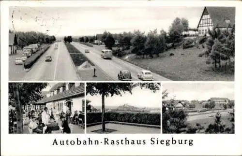 Ak Siegburg im Rhein Sieg Kreis, Autobahn Rasthaus, Pächter F. Linden