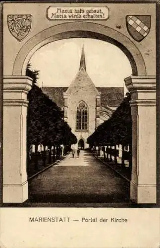 Ak Streithausen im Westerwald, Abtei Marienstatt, Portal der Kirche