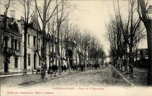 Ak Castelnaudary Aude, Cours de la Republique