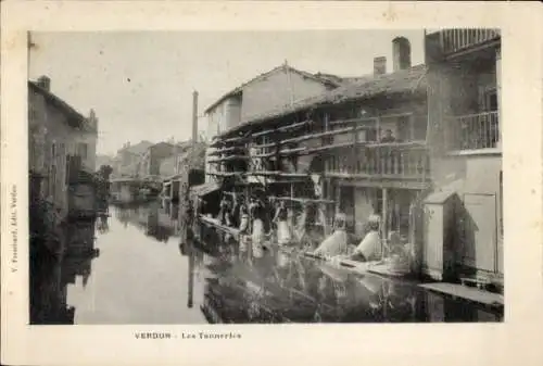 Ak Verdun Meuse, Les Tanneries, Gerber