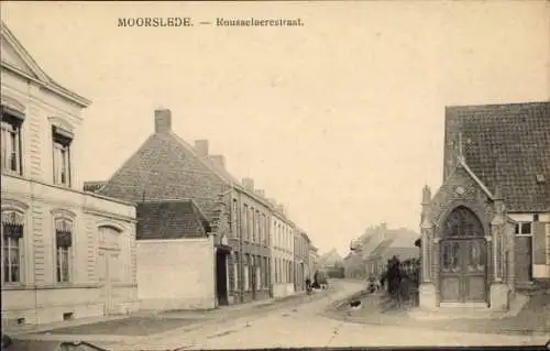 Ak Moorslede Westflandern, Rousselaerestraat