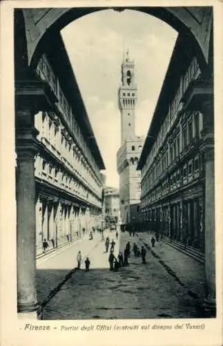 Ak Firenze Toscana, Portici degli Uffizi