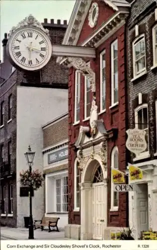 Ak Rochester Südostengland, Corn Exchange und Sir Cloudesley Shovel's Clock