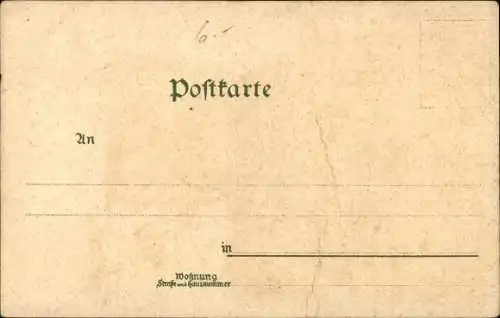 Litho Landeck in Tirol, Gesamtansicht mit Viadukt