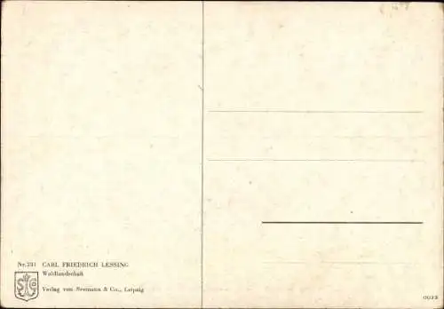 Künstler Ak Lessing, Carl Friedrich, Waldlandschaft