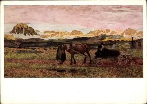 Künstler Ak Segantini, Giovanni, Rückkehr ins Heimatland 1895