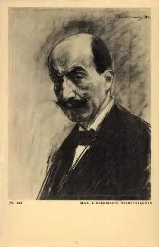 Künstler Ak Liebermann, Max, Nr. 223, Selbstbildnis, Portrait