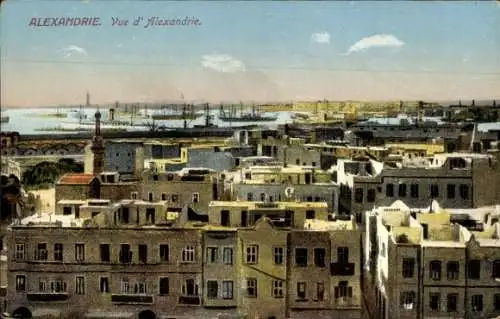 Ak Alexandria Ägypten, Stadtübersicht