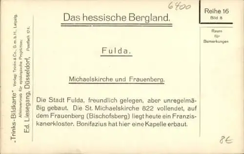 Ak Fulda in Osthessen, Michaelskirche, Frauenberg