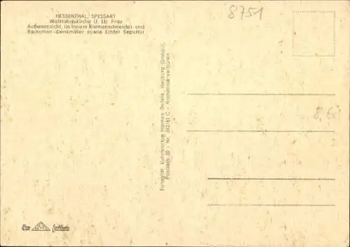 Ak Hessenthal Mespelbrunn im Spessart, Wallfahrtskirche