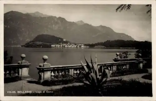 Ak Bellagio Lago di Como Lombardia, Gesamtansicht, Bergkette