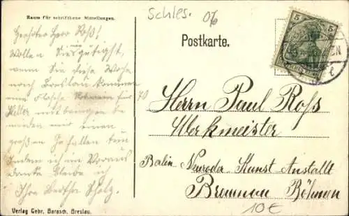 Ak Wrocław Breslau Schlesien, Stadttheater, Straßenbahn