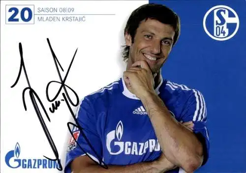 Autogramm Fußball, Mladen Krstajic, Schalke 04 Gelsenkirchen