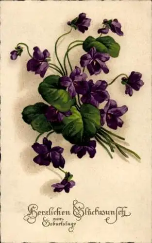 Ak Glückwunsch Geburtstag, Blumenstrauß