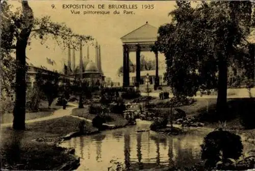 Ak Bruxelles Brüssel, Exposition 1935, Park