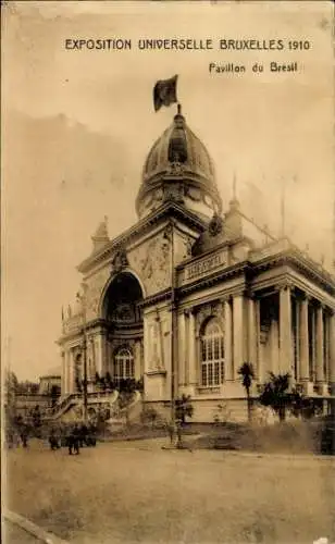 Ak Bruxelles Brüssel, Exposition Universelle 1910, Brasilianischer Pavillon