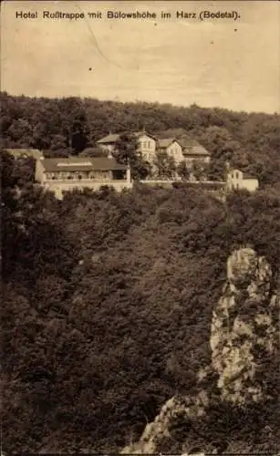 Ak Thale im Harz, Hotel Roßtrappe mit Bülowshöhe