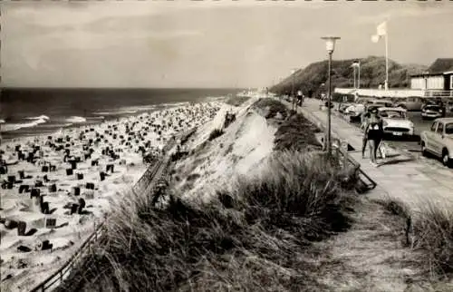 Ak Wenningstedt auf Sylt, Rotes Kliff, Strand, Promenade