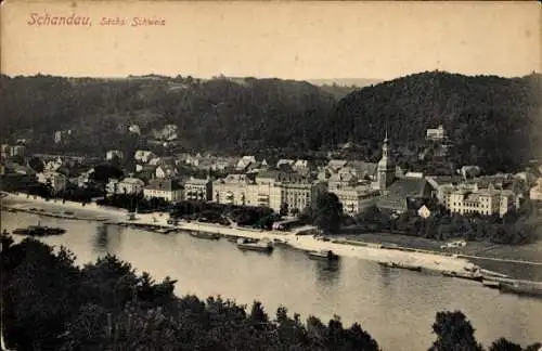 Ak Bad Schandau Sächsische Schweiz, Gesamtansicht