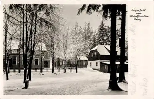 Ak Wilthen in der Oberlausitz, Waldhaus Jägerhaus, Mönchswalder Berg, Winter