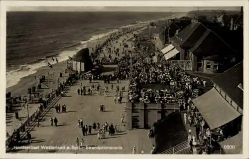 Ak Westerland auf Sylt, Strandpromenade, Konzertmuschel