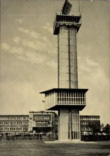 Ak Hamburg Nord Fuhlsbüttel, Flughafen, Hauptgebäude, Radarturm