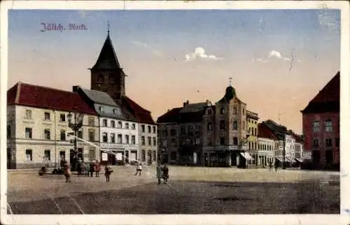 Ak Jülich in Nordrhein Westfalen, Markt, Kirchturm