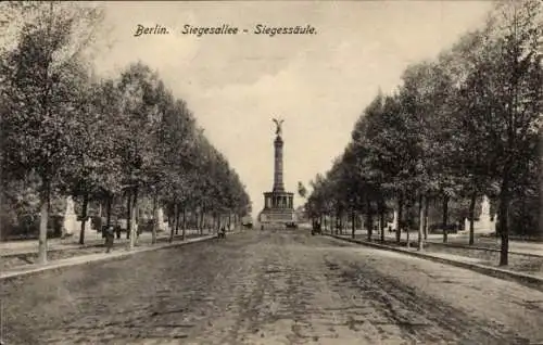 Ak Berlin Tiergarten, Siegesallee, Siegessäule