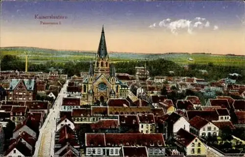 Ak Kaiserslautern in der Pfalz, Panorama, Kirche