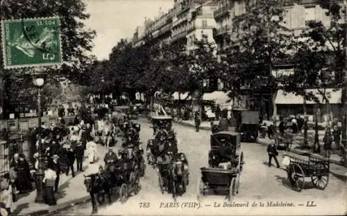 Ak Paris VIII, Boulevard de la Madeleine