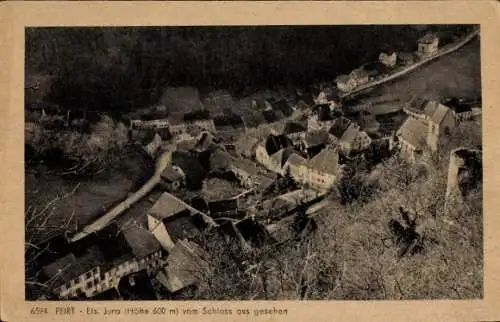 Ak Pfirt Elsass Haut Rhin, Blick vom Schloss